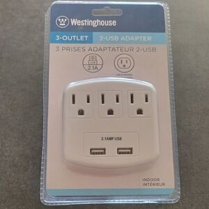 Westinghouse 3-Outlet 2-USB Adapter